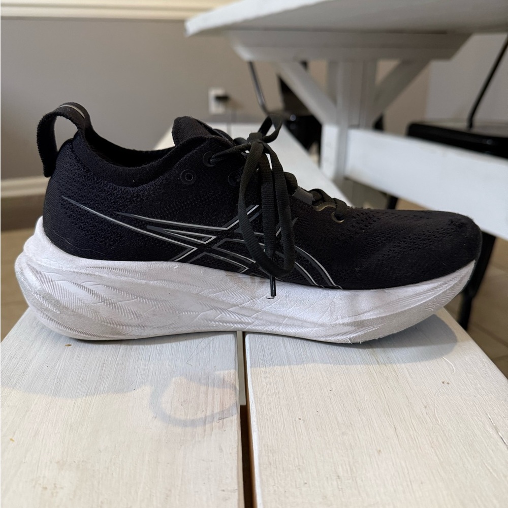 ASICS Black and White Athletic Shoes - Picture 8 of 15